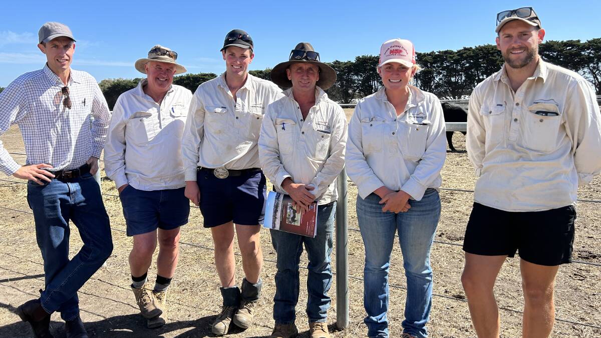 The Dunkeld Pastoral Company team of Tom Polkinghorne, Wayne Johnson, Eric Greenwood, Derek Prentice, Lillica Penney and James Lloyd. Picture by Joely Mitchell