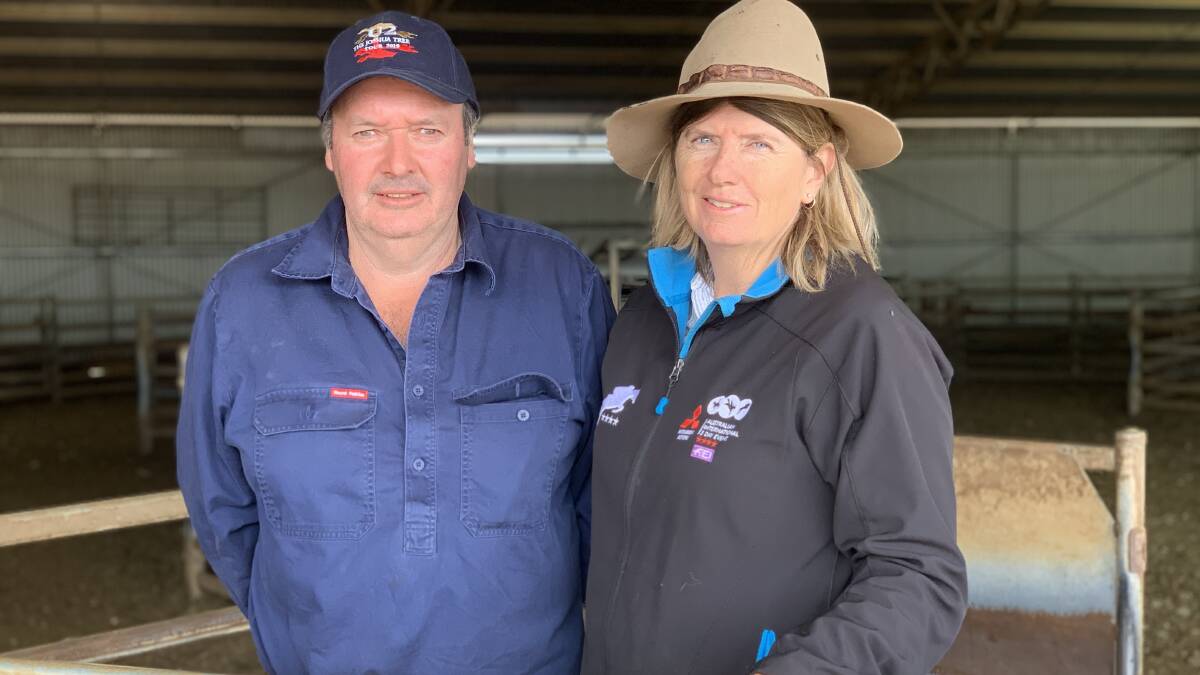 Determined not to miss out, volume buyers Barry and Karen Hammat, Kangaroo Island, SA, took advantage of the wind change to get off the fire-affected island to buy 18 rams because they are "too good to miss''.