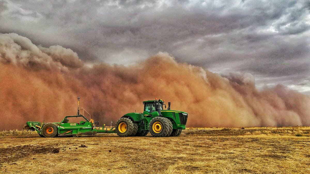 MORE STORMS: Durham Ox, in Victoria's Loddon Valley, was among the areas hit by last week's spectacular dust storm, which was a result of thunderstorm activity. Photo by Drew Chislett.