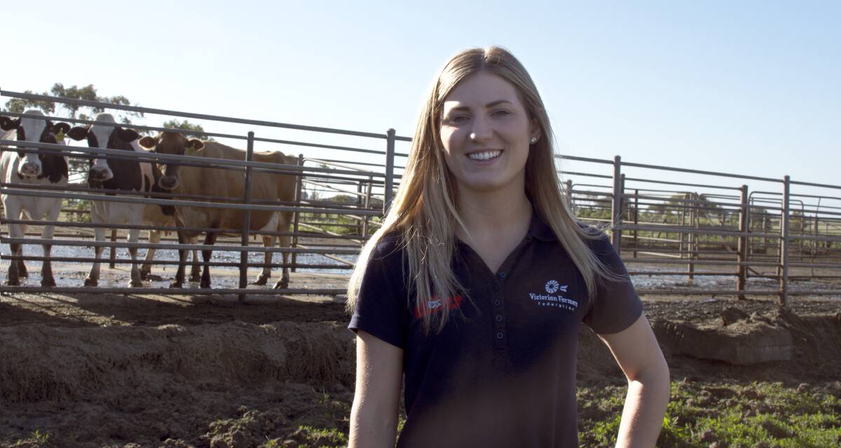 Ashlee Hammond grew up on a dairy farm in Kerang, and is now United Dairyfarmers of Victoria (UDV) acting manager.