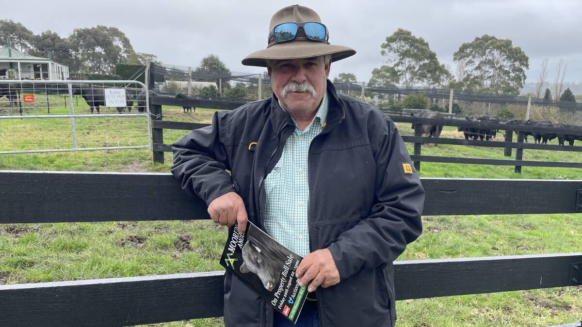 Peter Richard, Swifts Creek, came from East Gippsland to purchase four bulls at the sale.