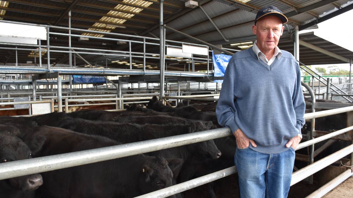 Barry Sharp, 'BJ&HM Sharp', Bairnsdale, sold 25 two year-old steers, with the tops, 556kg, making $1600/head.