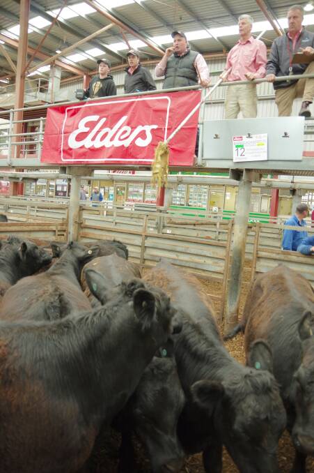 The dry conditions reduced the number of buyers at Pakenham's store sale. This photo is from a store sale at Pakenham earlier in the year.