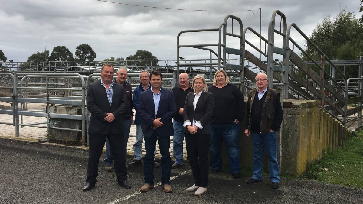 Representatives visit the Camperdown Saleyards, which has just entered a lease agreement with Regional Livestock Exchanges.