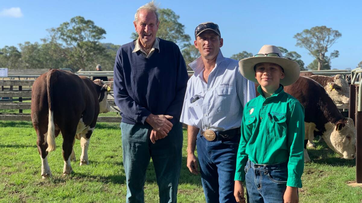CHALLENGE WINNER: David Lyons of Melville Park Herefords, Vasey (pictured with visitors during his open day), won the 2020 RASV Heifer Challenge, held during Stock & Land Beef Week.