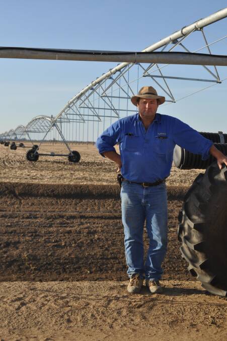 Jerilderie, NSW, irrigator Michael Moloney carried over water last year and bought some to finish his winter crops, but says he has no fall-back this year. Photo by Olivia Calver.