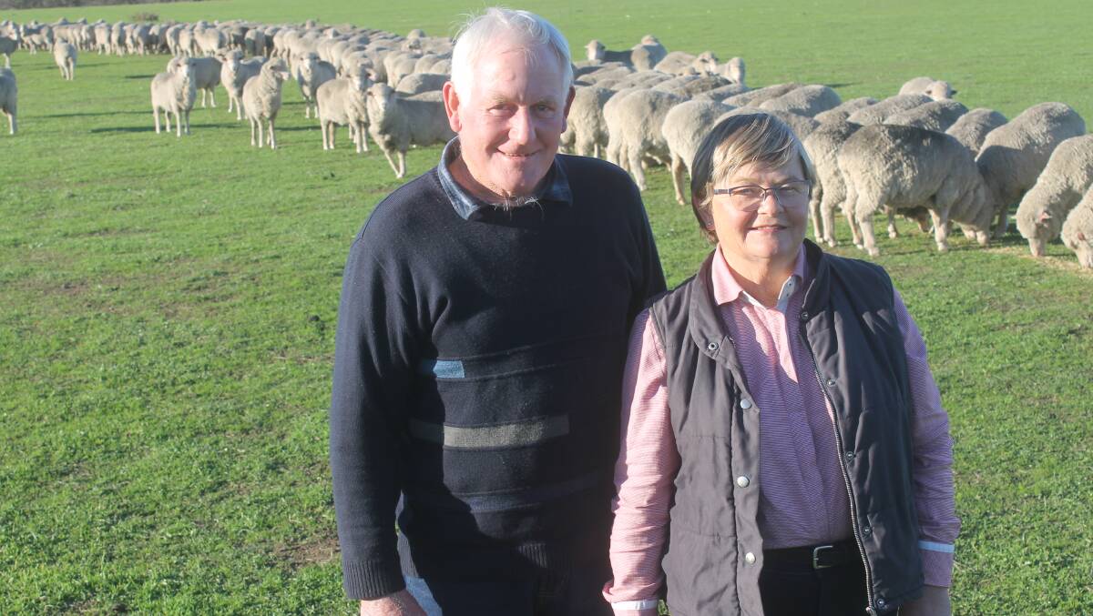 Willaura woolgrowers Richard and Jan Laidlaw transitioned to eight-month shearing, and are now closing in on completing their first two-year cycle. Photo by Murray Arnel.