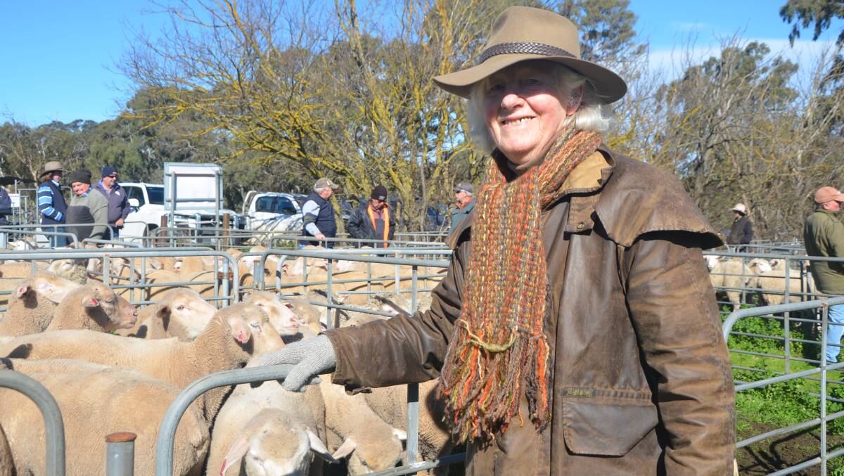 Valerie Cook, Mount Pleasant, SA, at her local sheep market last month. Picture by Vanessa Binks