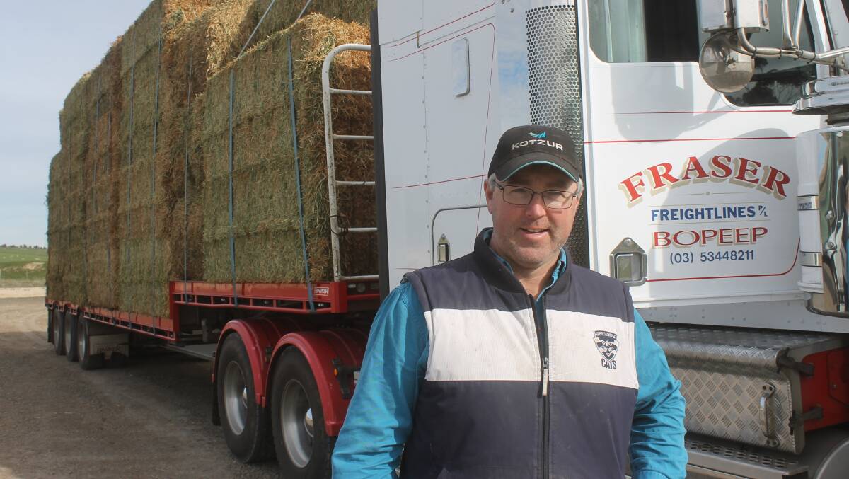 It's been one of Benn Fraser's busiest years, transporting hay all across the eastern seaboard, through his hay transporting business Fraser Partners. Photo by Murray Arnel.