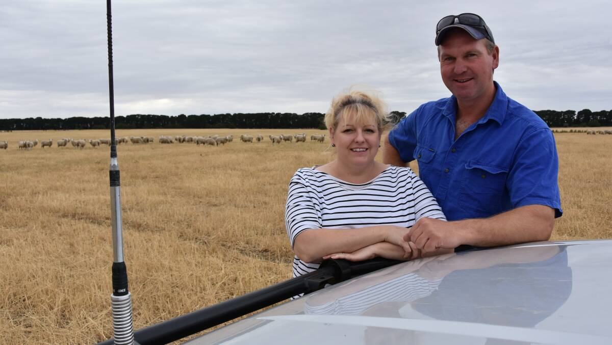 Fourth generation farmers Andrew and Jane Rentsch, ‘Coolibah’, Penshurst, currently run 8000 composite ewes, and used teaser rams for the first time this year.