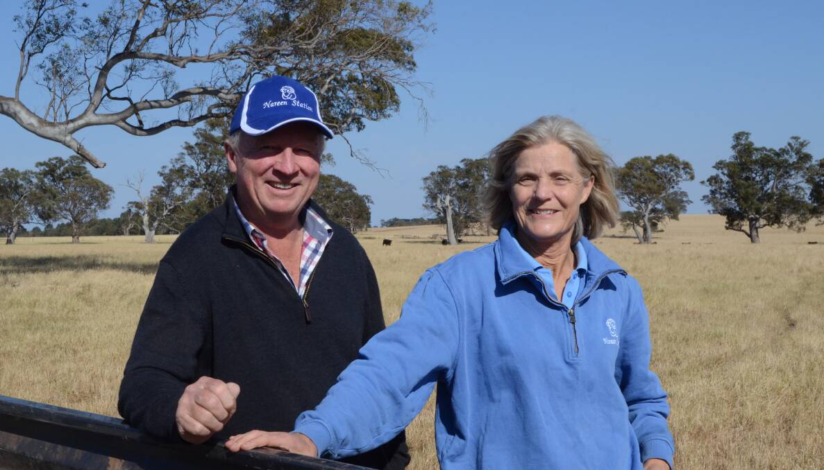 FEEDLOT DEMAND: With an Angus operation spanning three properties, Gordon and Alexandra Dickinson, Nareen Station, Nareen, Vic, aim to produce quality feeder steers. 