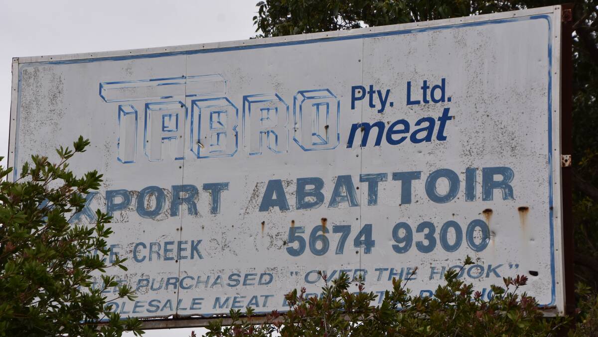 TABRO: The tired front sign at the Lance Creek abattoir could soon get a makeover if a serious bid to re-open the facility is successful.