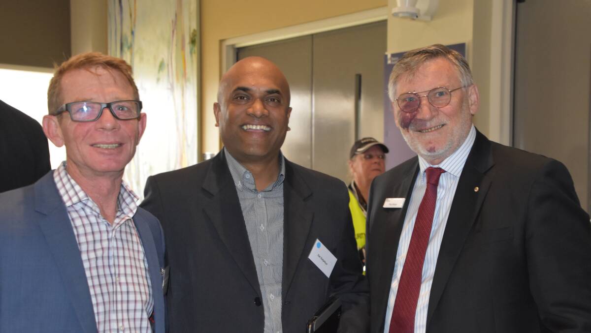 CANDIDATE: United Dairyfarmers of Victoria president Paul Mumford, Agriculture Victoria's south-east regional dairy services manager Del Delpitiya and Dairy Australia director Paul Wood.
