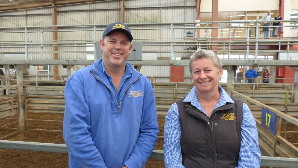 NEW SALEYARD SITE: Victorian Livestock Exchange managing director Wayne Osborne and chief operating officer Kim McMahon at the Pakenham saleyards.