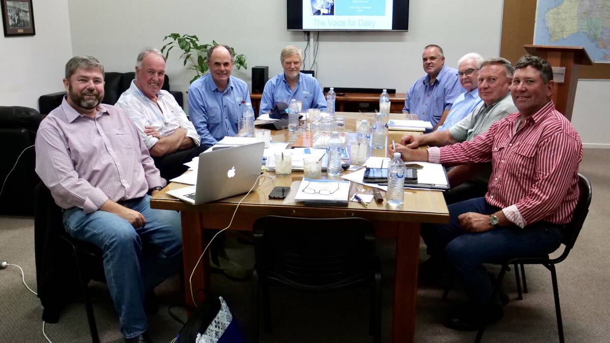 DAIRY CONNECT: Shaughn Morgan, Prof Ian Lean, Graham Forbes, George Davey, Shane Gee, Chris Sharpe, Peter Neal, Terry Toohey. 