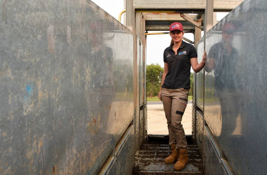 FIXER: Gippsland Regional Livestock Exchange manager Bec Shaw keeps the saleyards running smoothly but coronavirus has brought a little turbulence.