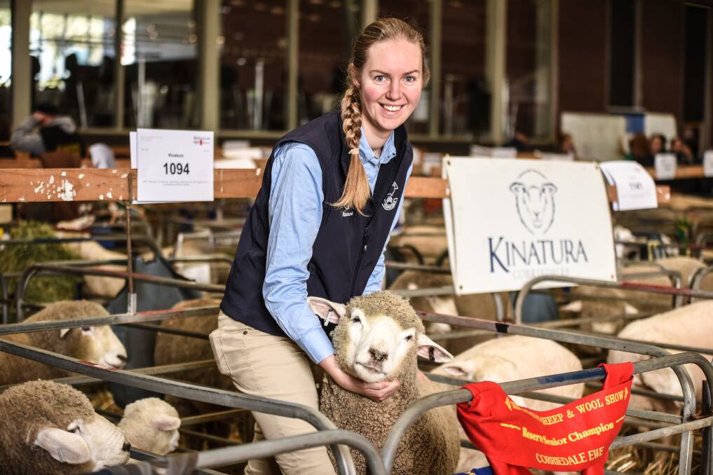 NEW BREED: Grace Calder, Kinatura Corriedales, has forged a career inspired by an agriculture program at her suburban Melbourne secondary school. Photo by Ruby Canning.