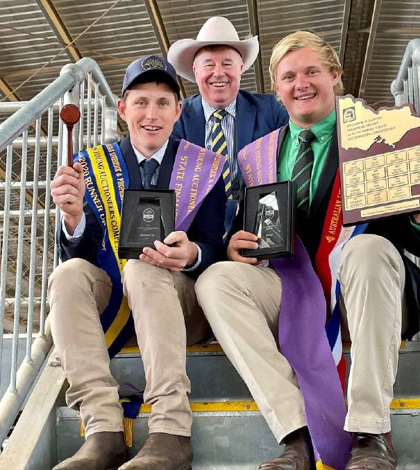 WINNERS: Victoria's 2020 ALPA Young Auctioneers Competition runner up Will Schilling, Australian Livestock & Property Agents chief executive Peter Baldwin and winner Jack Ginnane.