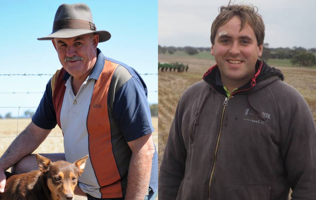 INDUSTRY: VFF Wimmera branch president Graeme Maher and Kaniva farmer Jonathan Dyer.