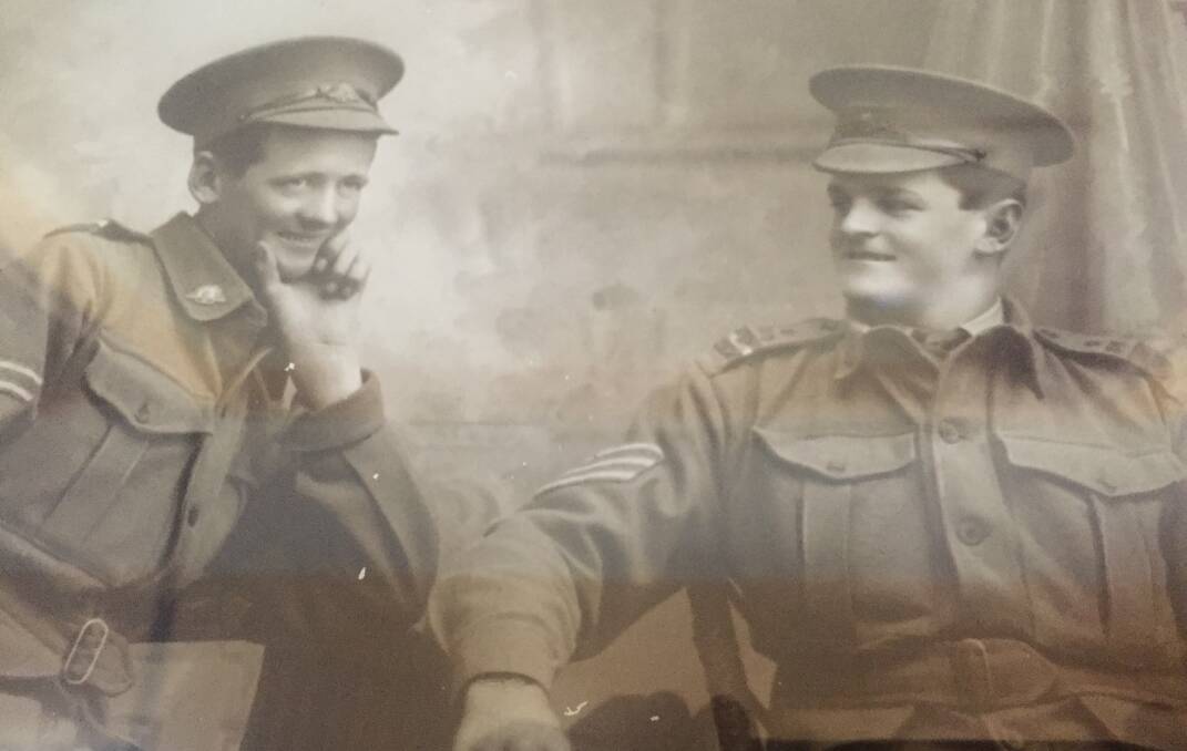 Sergeant Douglas Page, left, and his brother Sergeant Gregory Page, who were both killed in action in 1917.  
