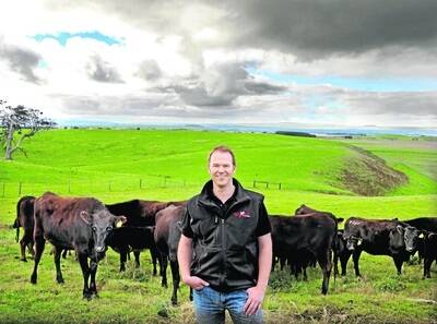 Scott de Bruin at his family s station, Mayura near Millicent in South Australia, another Australian grainfed beef operation growing customers in China.