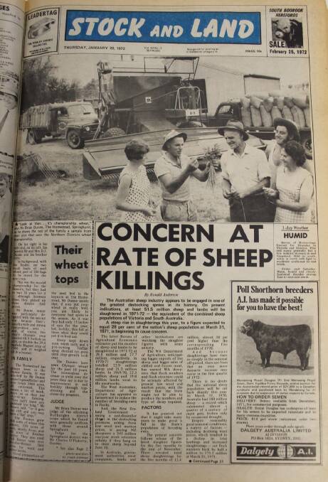The Stock & Land newspaper from January 20, 1972.