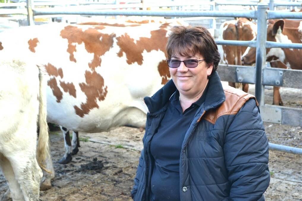Katrina Sykes, Ringarooma, Tas, paid the top price at $3800 for Ayrshire cows, and yearling heifers ($1800).