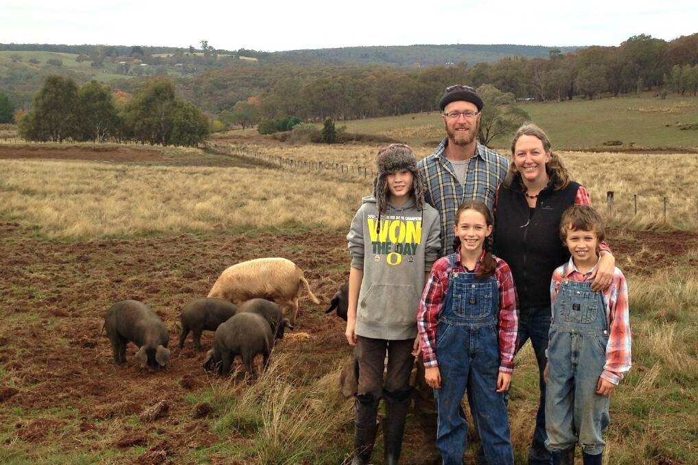 Tammi Jonas and her husband Stuart (pictured with children Oscar, Antigone and Atticus) on their Eganstown farm, see the value in online marketing.