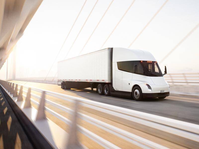 Tesla's Elon Musk says semi-trailers currently account for 20 per cent of US vehicle emissions. (PR HANDOUT IMAGE PHOTO)