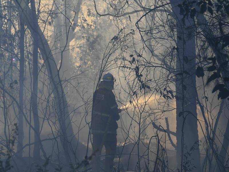 NSW firefighters are battling out-of-control bushfires across the state amid dry, windy conditions.