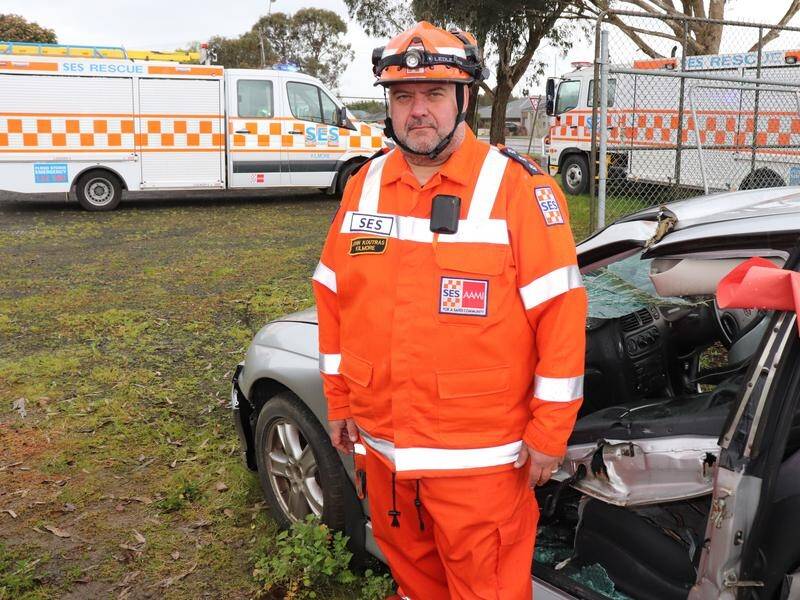 For unit controller John Koutras the SES is about "humans dealing with humans". (PR HANDOUT IMAGE PHOTO)