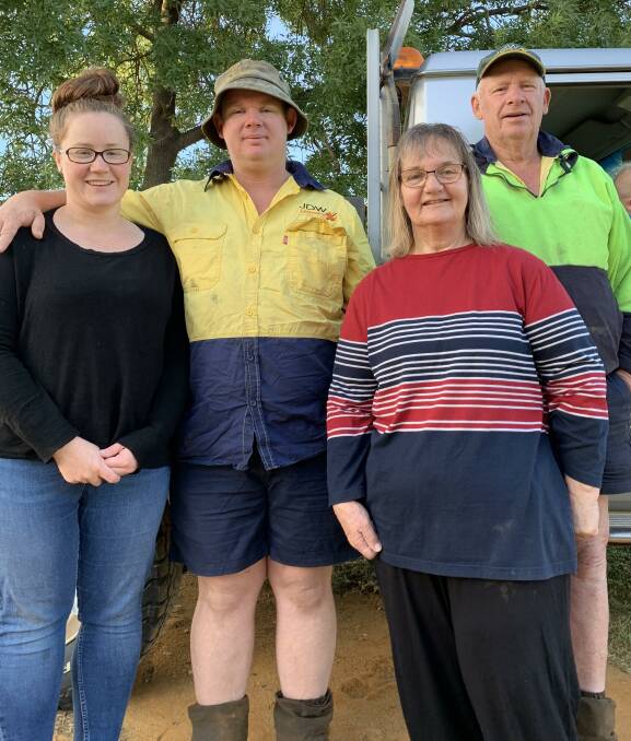FAMILY AFFAIR: David and Wendy Bedford (right), their son Josh and his wife April work together on the family property Noongarra, Nhill, Victoria.