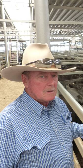 Alan Brewer (above) and Marian Brewer, Brewer PAst Co, Koetong, sold 85 Black Simmental steers to $1075 and 86 heifers to $935 at Wodonga last Thursday.