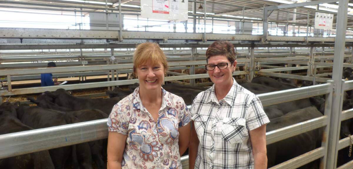 AnnMaree Somerville and Gayle Quinn had only just met at Thursday's store market at Barnawartha. AnnMaree had just sold 12 cows and calves for $2000.