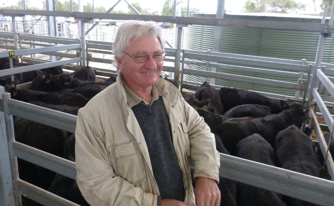 John Mosley was very happy with results of their 41 Angus steers sold at Sale, Friday. Selling to $1030, or 340 cents per kilogram, put them at the top of competition. The Mosley's cattle tick all of the boxes, which created the premium price.