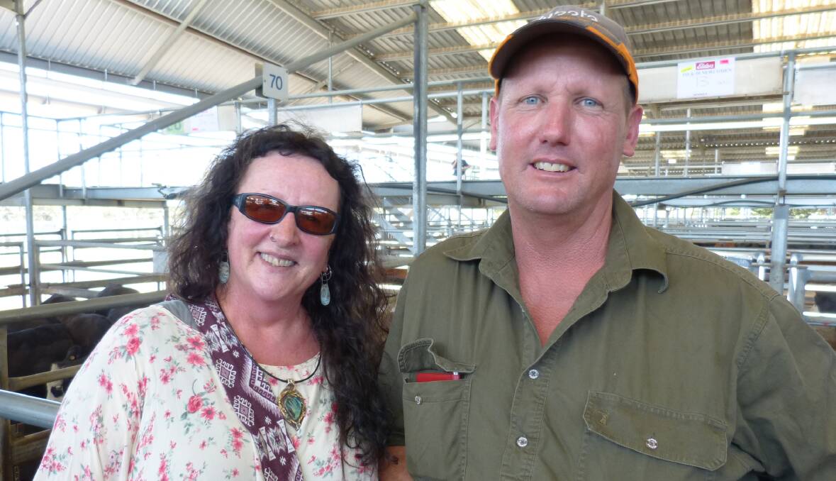 Kerrie and Phil Geehman farm at Ensay, where their creek has nearly stopped running. This scenario has forced them to sell steers to make life a little easier.