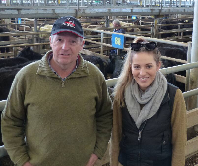 Rick Telling and daughter Madeleine, Woodside, sold 70 Angus steer calves, Pinora & Rosskin blood, at Leongatha last Thursday, to a top of $1240 for a great outcome.