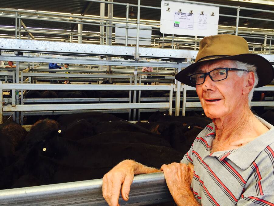 Noel Ryan, Table Top, has been farming a long time, but has never seen prices like this. Noel's 25 Angus steers, 10 months,  sold for $1400, Friday January 6.
