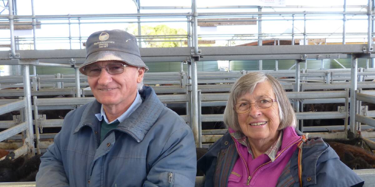 John and Jan Mosley, Briagalong, have spent a lot of time and money improving the breeding of their Angus herd. It paid off at Sale, Friday, when selling their steers for $1180.