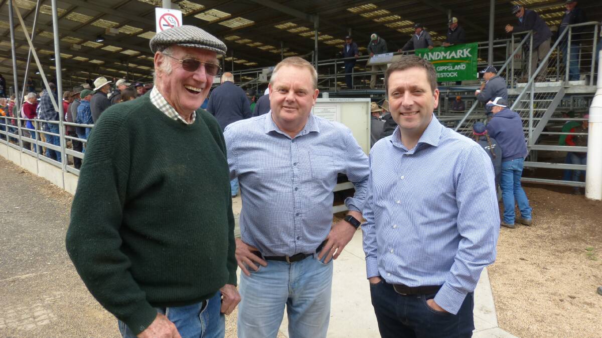 Liberal Party concentrate on producer issues during this very damaging drought. Alan Sheridan was with Tim Bull and Matthew Guy at Bairnsdale, Tuesday.