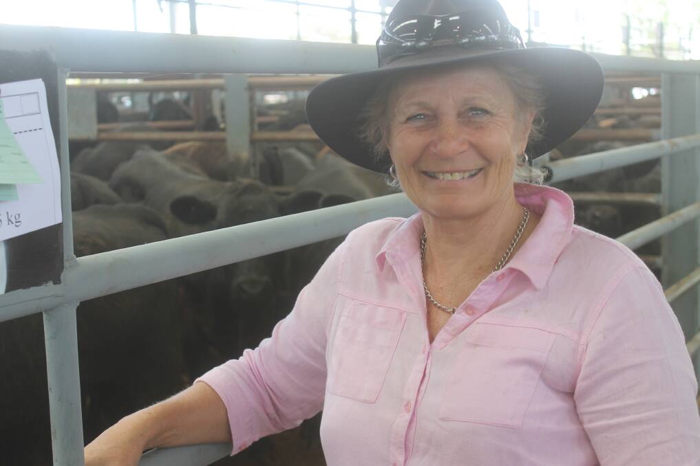 Opportunity knocking: Jackie Laughlin, Strathbogie, attended Euroa market searching for cattle to stock a new farm.