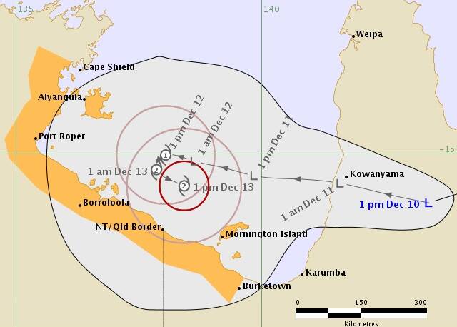 The expected path of Owen. Pic: BOM.