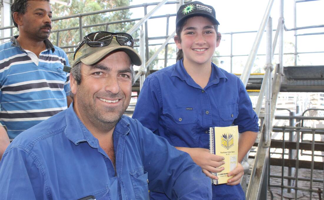 Colac restocker, Mick Buttigeig and daughter Rebecca were active buyers at Colac sourcing steers to opportunity feed on grain over the winter.