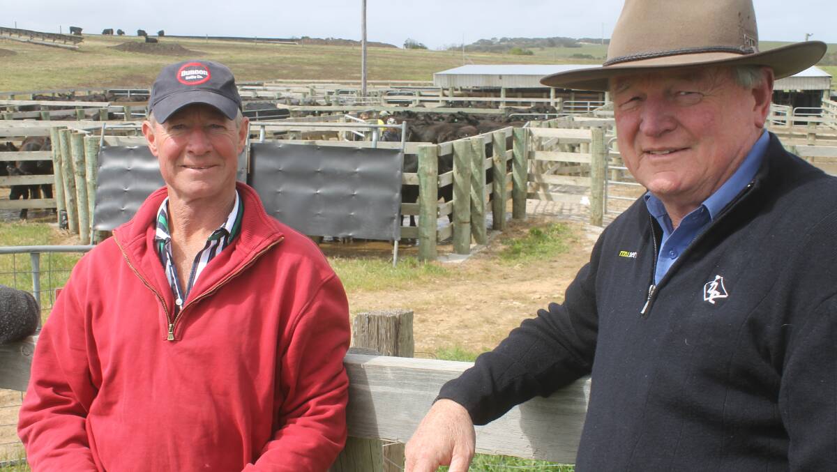 Victoria cattleman, Glen Cameron and his agent Peter DeGrais made the trip to Portland to observe the loading of the first Wellard beef steer shipment to China 