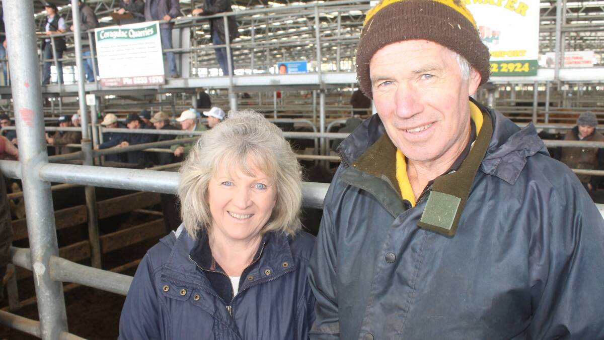 Selling steers at Colac, Trish and Chris Parker were pleased with a further overnight fall of 28mm on the Yeo property after falls of 120mm in May and 104mm in June.
